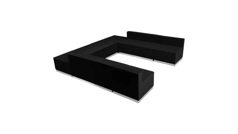 Package - HERCULES Alon Series Black LeatherSoft Reception Configuration, 8 Pieces | Rental