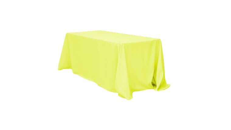 Polyester | 90" x 156" Rectangular Polyester Tablecloth - Chartreuse | Rental