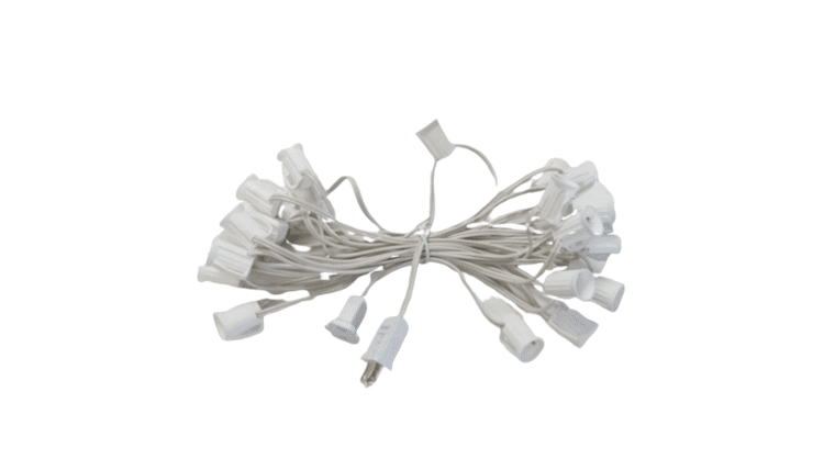 50' White String C7 - LED Clear Bulb String Lights Kit | Rental