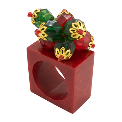 NR404 Beaded Napkin Ring | Rental