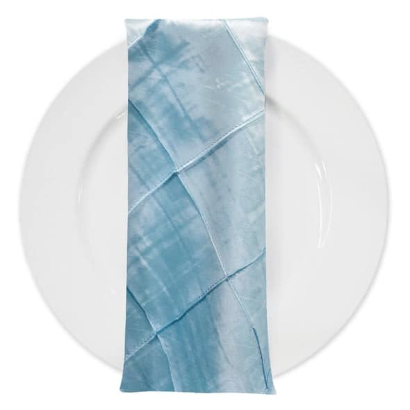 4" Pintuck Taffeta Table Napkin in Baby Blue 071 | Rental