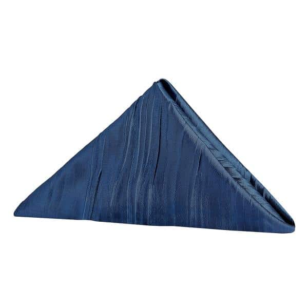 Accordion Crushed Taffeta Napkin - 20"x20" - Navy Blue | Rental