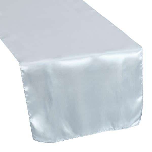 Sleek Satin Runner 14" x 108" - Dusty Blue | Rental