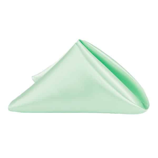 Sleek Satin Napkin 20"x20" - Mint Green | Rental