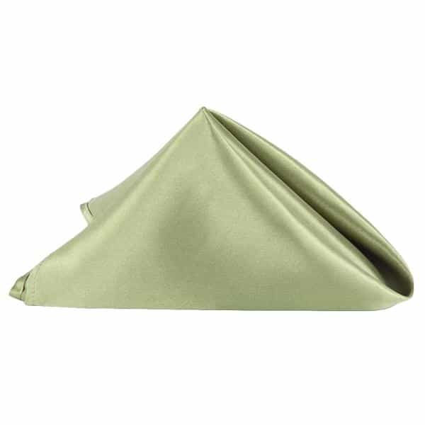 Sleek Satin Napkin 20"x20" - Willow Green | Rental