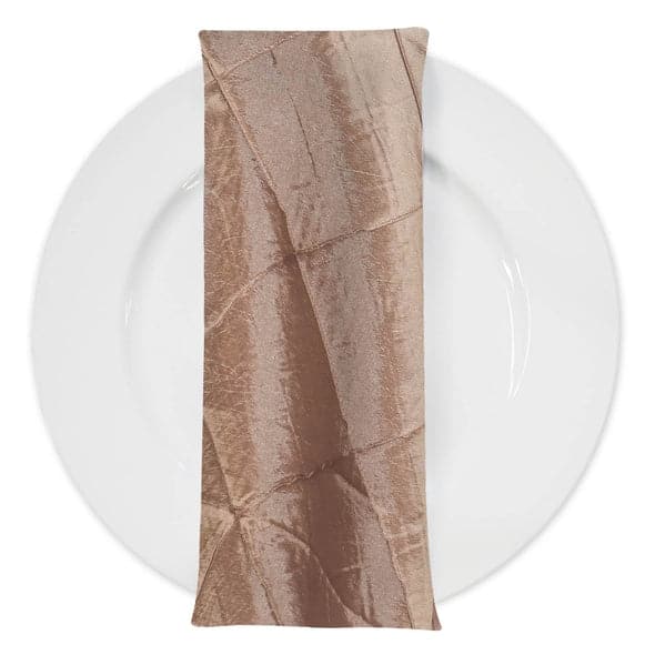 4" Pintuck Taffeta Table Napkin in Khaki Blue | Rental