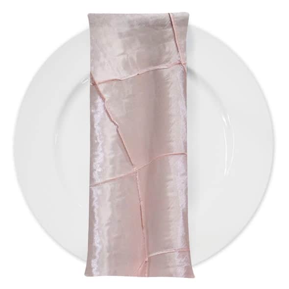4" Pintuck Taffeta Table Napkin in Rose Petal | Rental