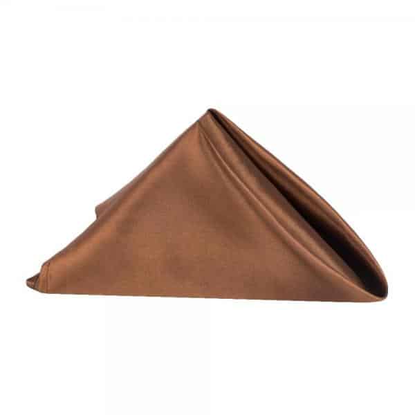 Sleek Satin Napkin 20"x20" - Chocolate Brown | Rental