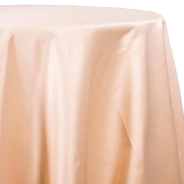 Champagne - Lamour Matte Satin "Satinessa" Tablecloth - Many Size Options | Rental