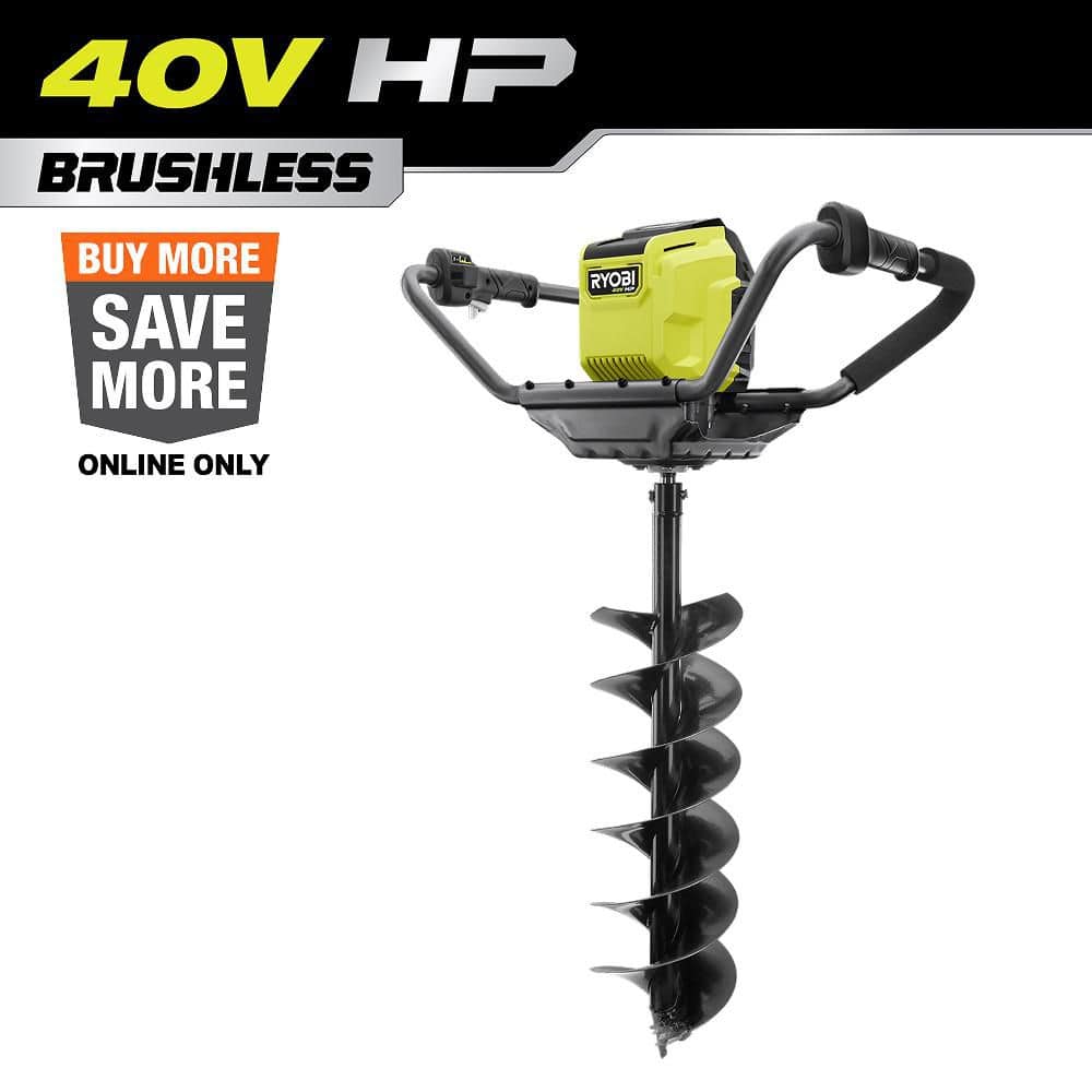 RYOBI — 40V HP Brushless Cordless Earth Auger with 8 in. Bit (Tool Only) | Rental